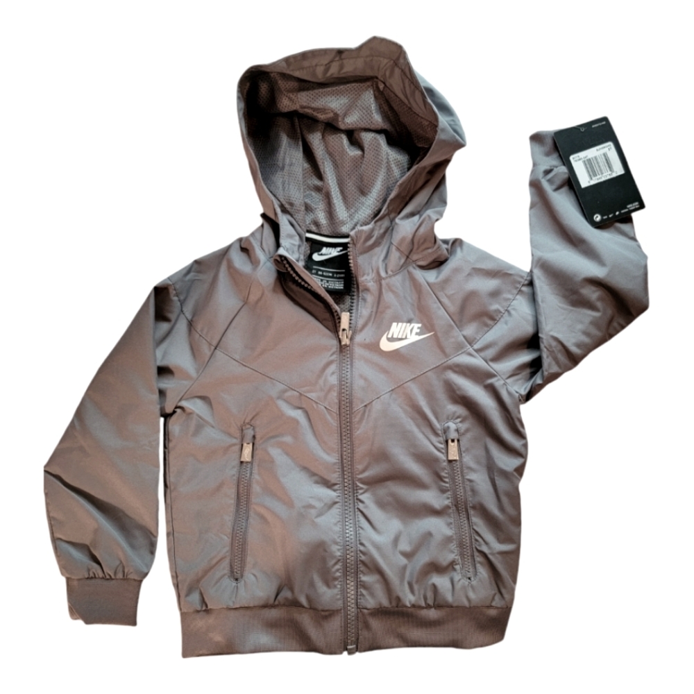 Nike Boys Gunsmoke Windbreaker Jacket‎ Hooded Zip Up Size 2T